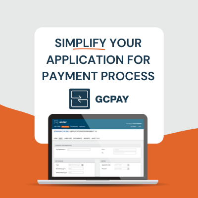 GCPay is a powerfully simple software that fully automates the payment application process between general contractors and subcontractors.