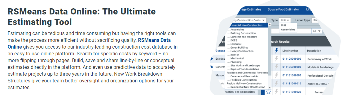 RSMeans Data Online: The Ultimate Estimating Tool