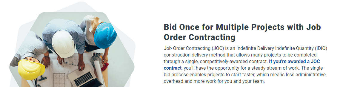 Bid Once for Multiple Projects with Job Order Contracting