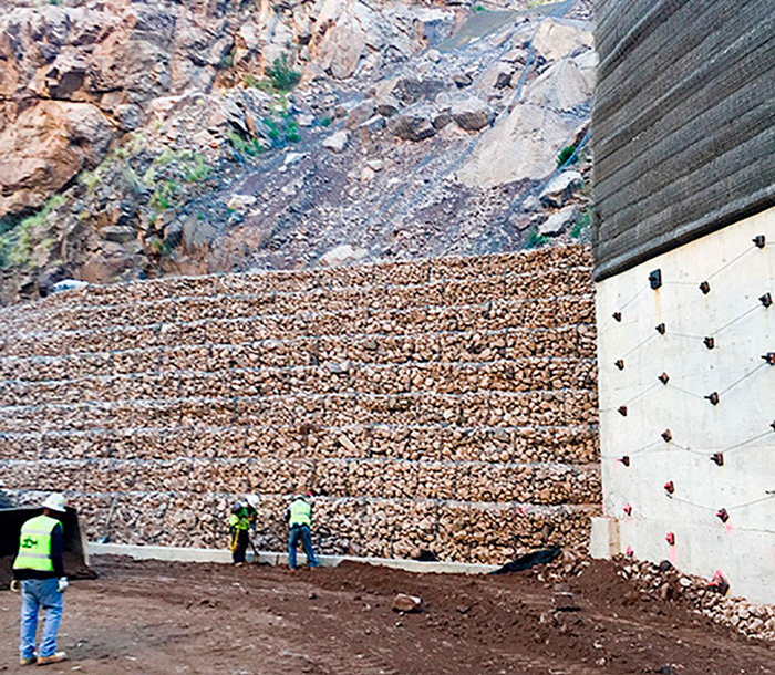 Horse Mesa Dam Rock Debris Talus Stabilization project