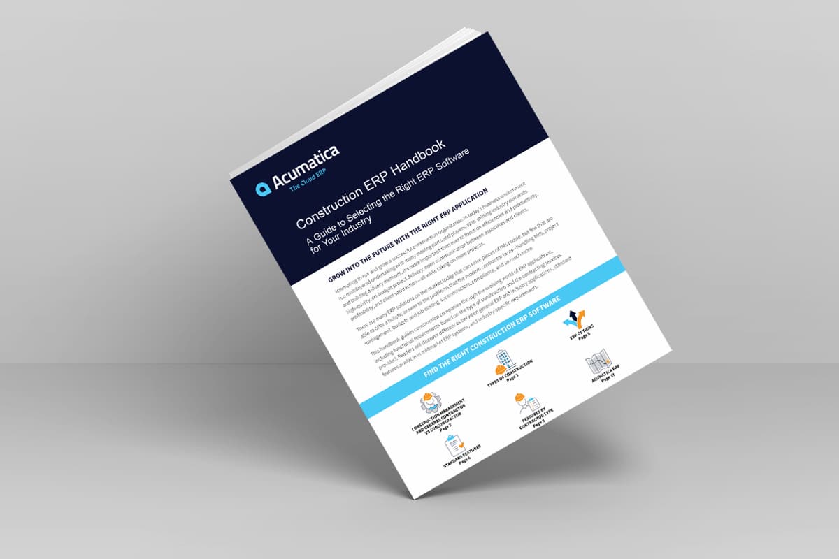 The Definitive Handbook on Selecting the Right Construction ERP Software