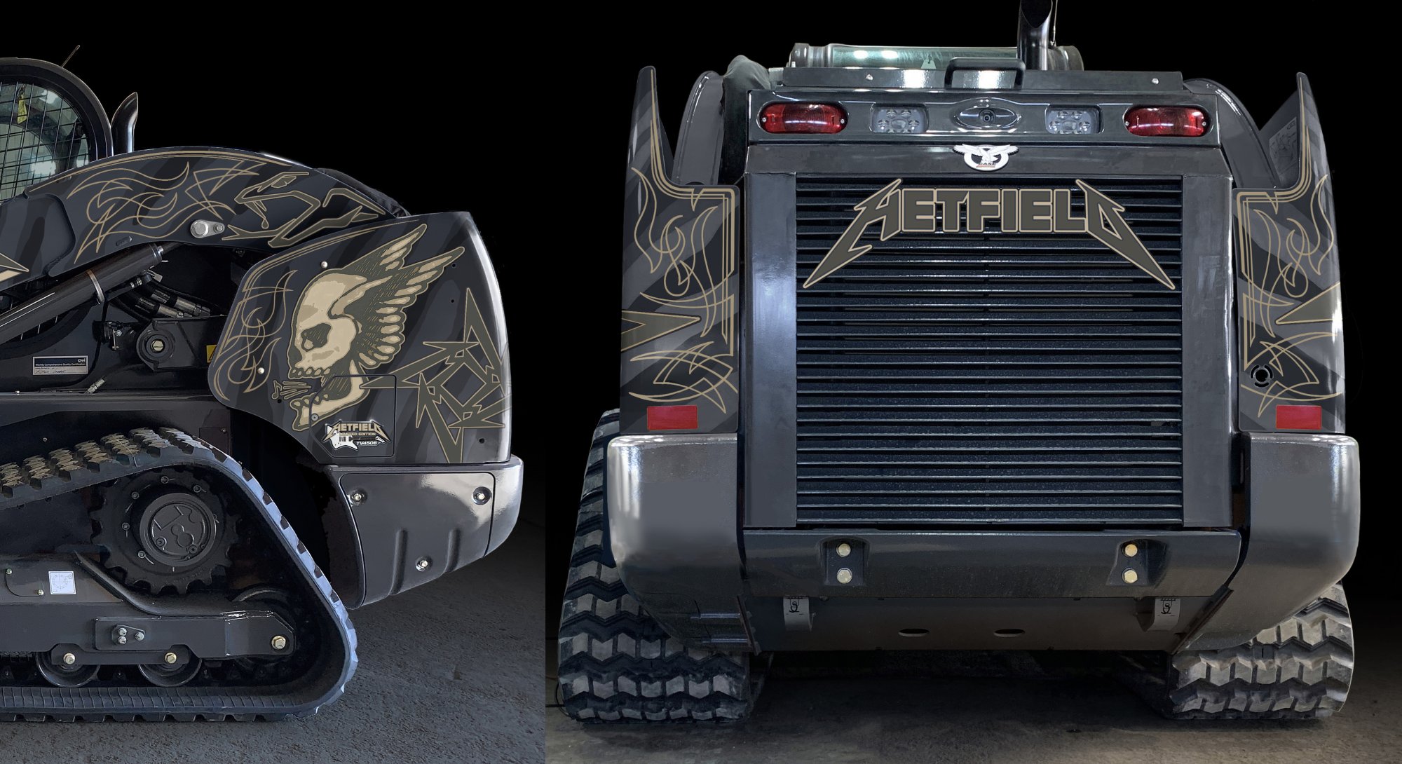 CASE Hetfield Limited Edition TV450B compact track loader side and rear grill