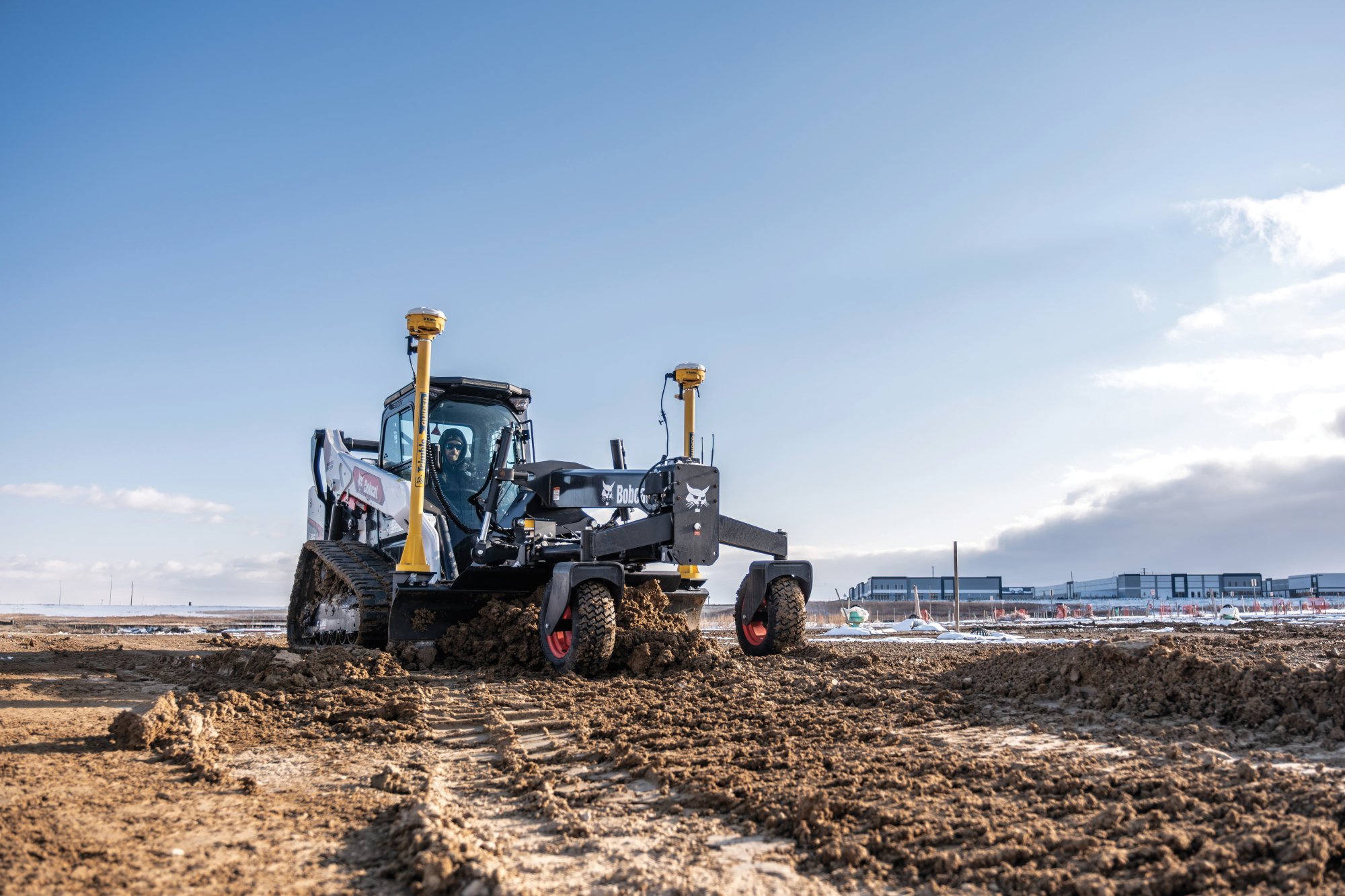 Bobcat T86 compact track loader with grader