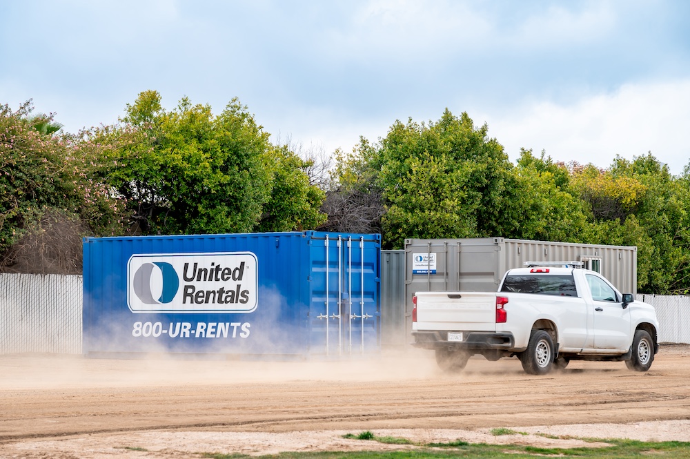 United Rentals storage container