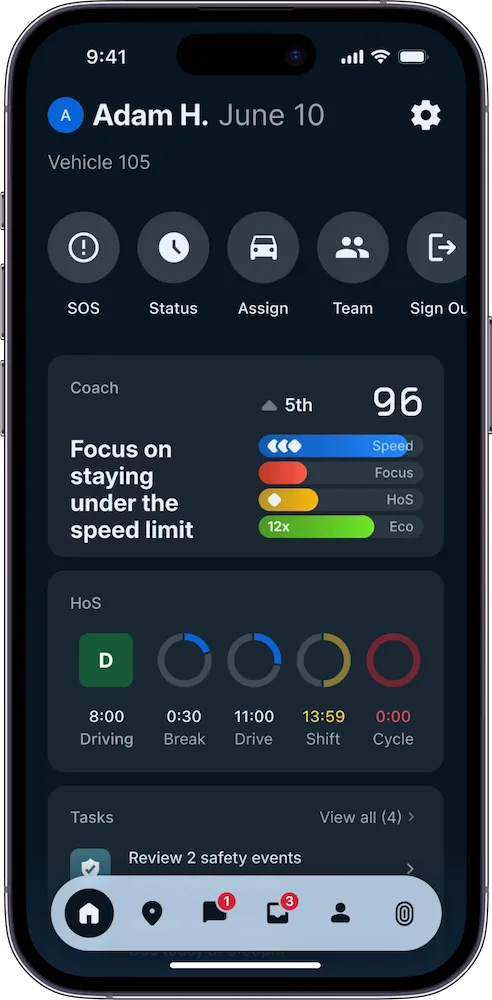 Samsara driver app