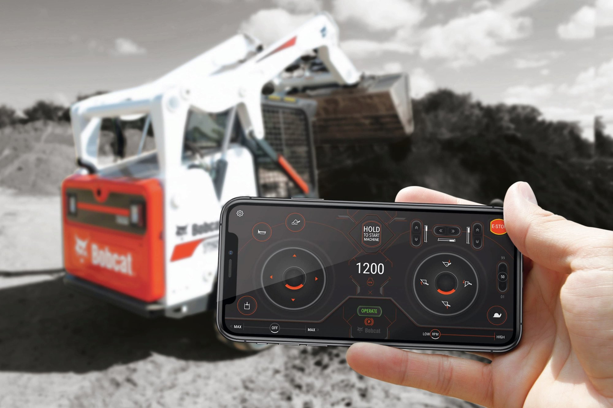Bobcat MaxControl mobile mockup