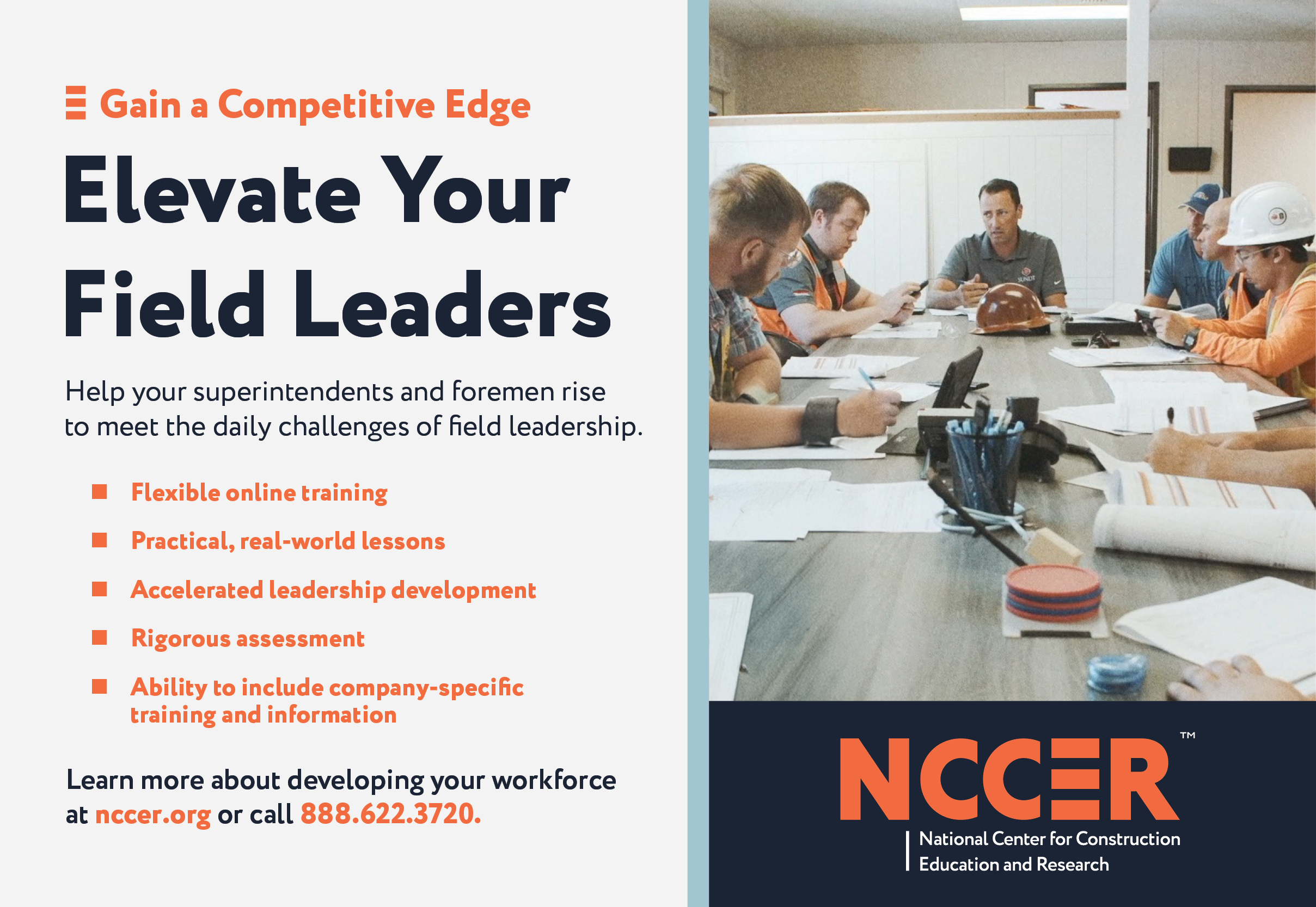 Learn more about developing your workforce at nccer.org or call 888.622.3720.