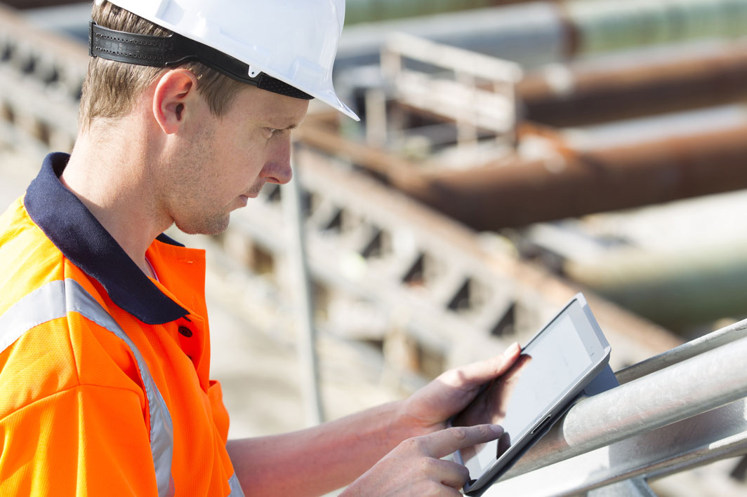 Construction worker at a building site