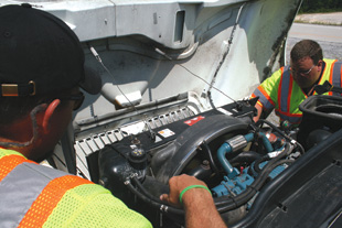 Performing maintenance on a filter