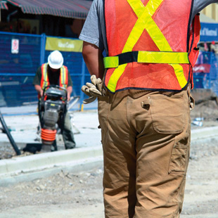 Construction workers on a jobsite