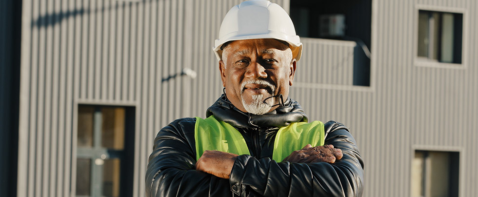 contractor with arms crossed