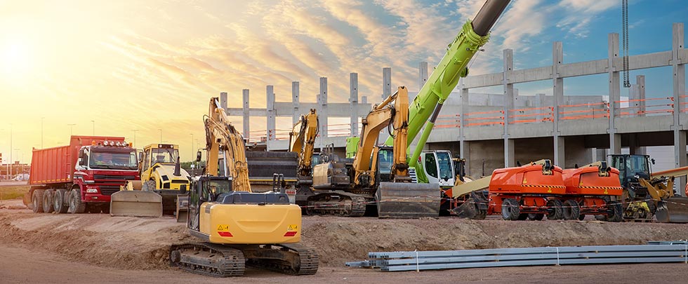 construction equipment on jobsite