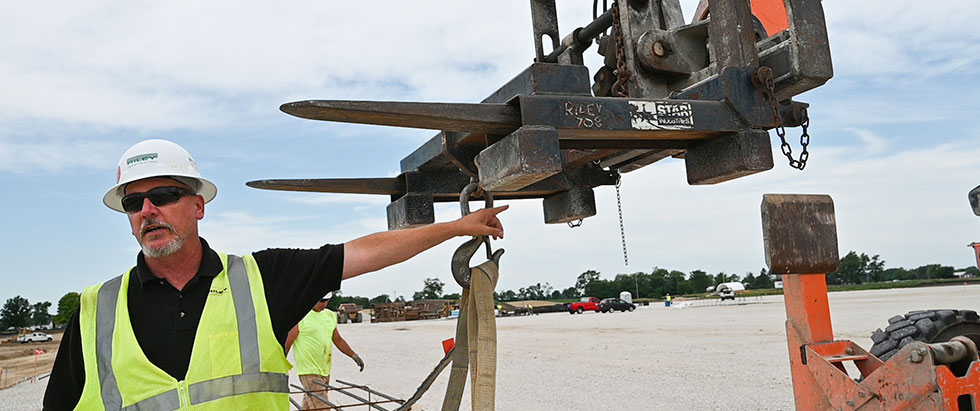Worker on jobsite
