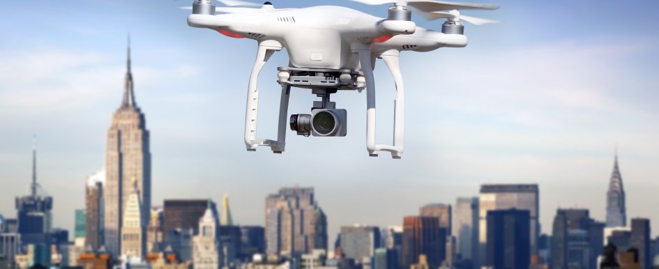 Drone over New York City