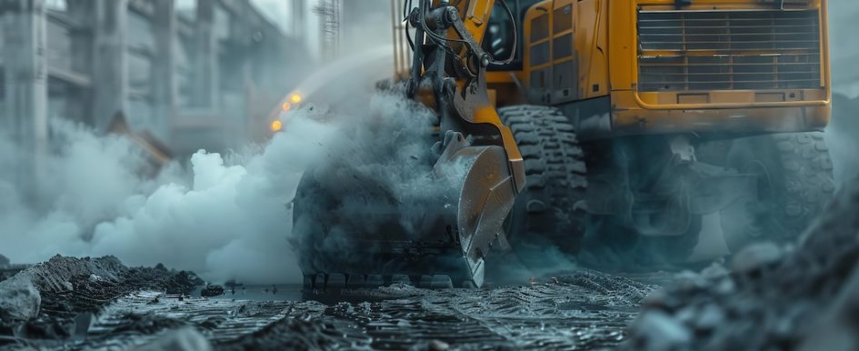 construction equipment creating emissions