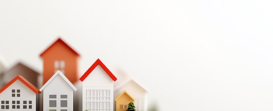 tops of wooden block houses