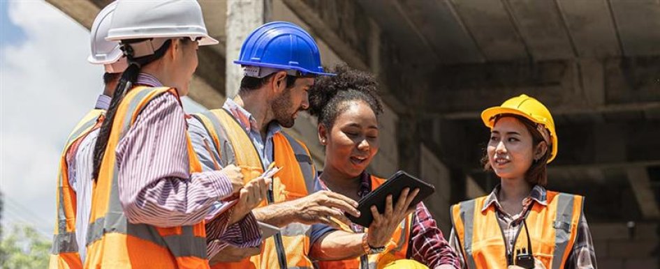 Group of construction workers 