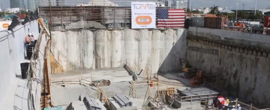 Time-Lapse of the Port of Miami Access Tunnel TBM Breakthrough