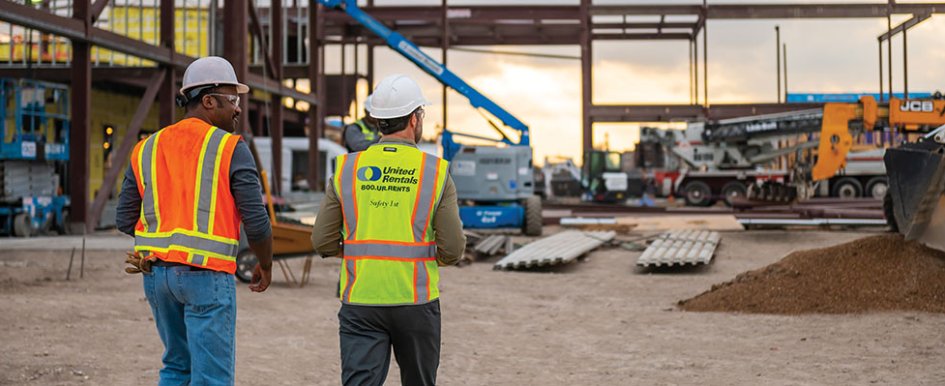 Men on jobsite/Photo by United Rentals