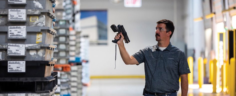 Worker in warehouse