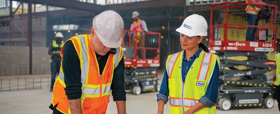 Two United Rentals workers 