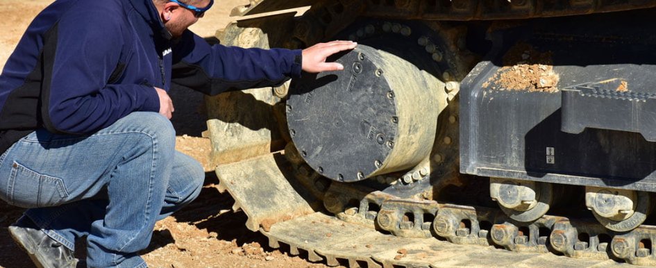 Man expects equipment tracks to prepare for winter storage