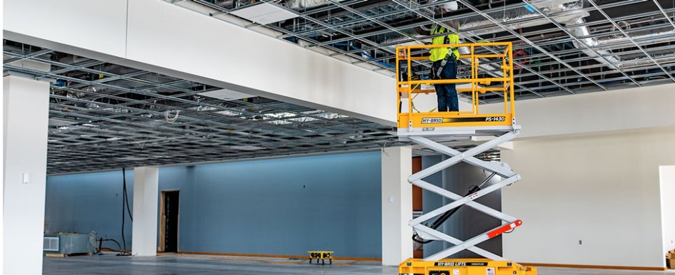 Scissor lifts can make work at height safer. 