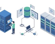 Technician managing connected data servers