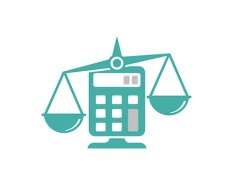 weigh scale balancing on a a calculator 