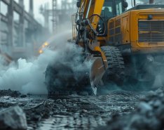 construction equipment creating emissions