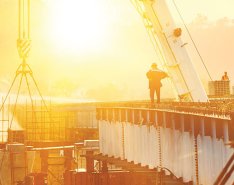 Construction workers on jobsite 
