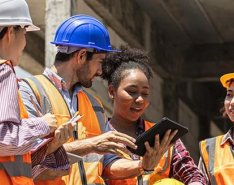 Group of construction workers 
