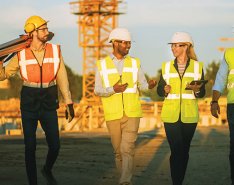 Construction workers happily talking/Adobe Stock 