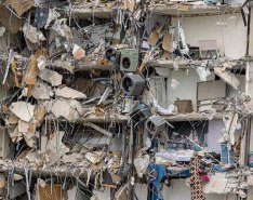 Destroyed condominium in Surfside