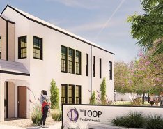 rendering of The Loop furnished rentals to illustrate construction redevelopment 
