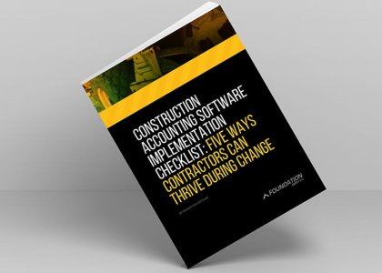 Foundation Construction Accounting Software Implementation Checklist White Paper