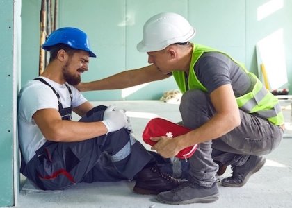 injured construction worker