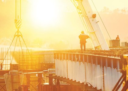 Construction workers on jobsite 