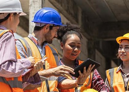 Group of construction workers 