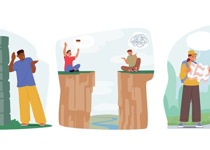 Illustration of people struggling to communicate/Adobe Stock 