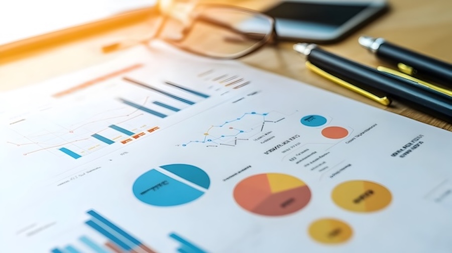 Report with charts and graphs