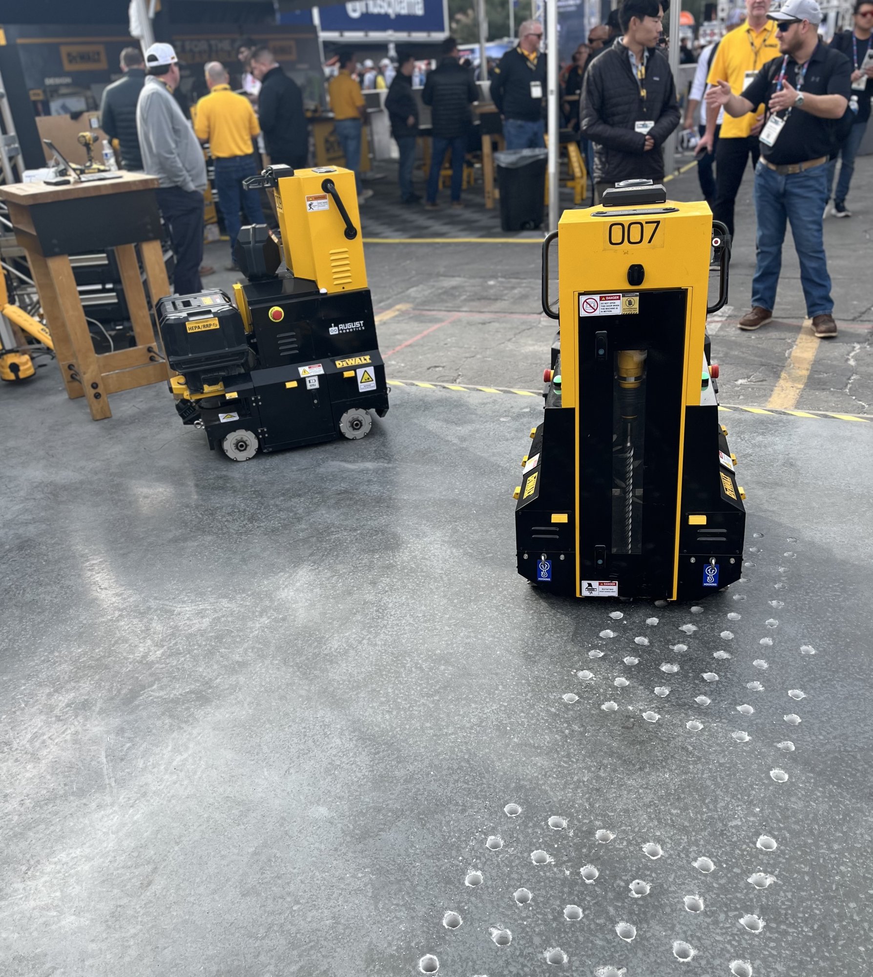 DALE downward drilling robot at World of Concrete 2026