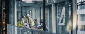 Group of construction executives
