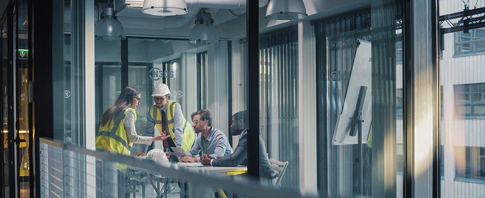 Group of construction executives