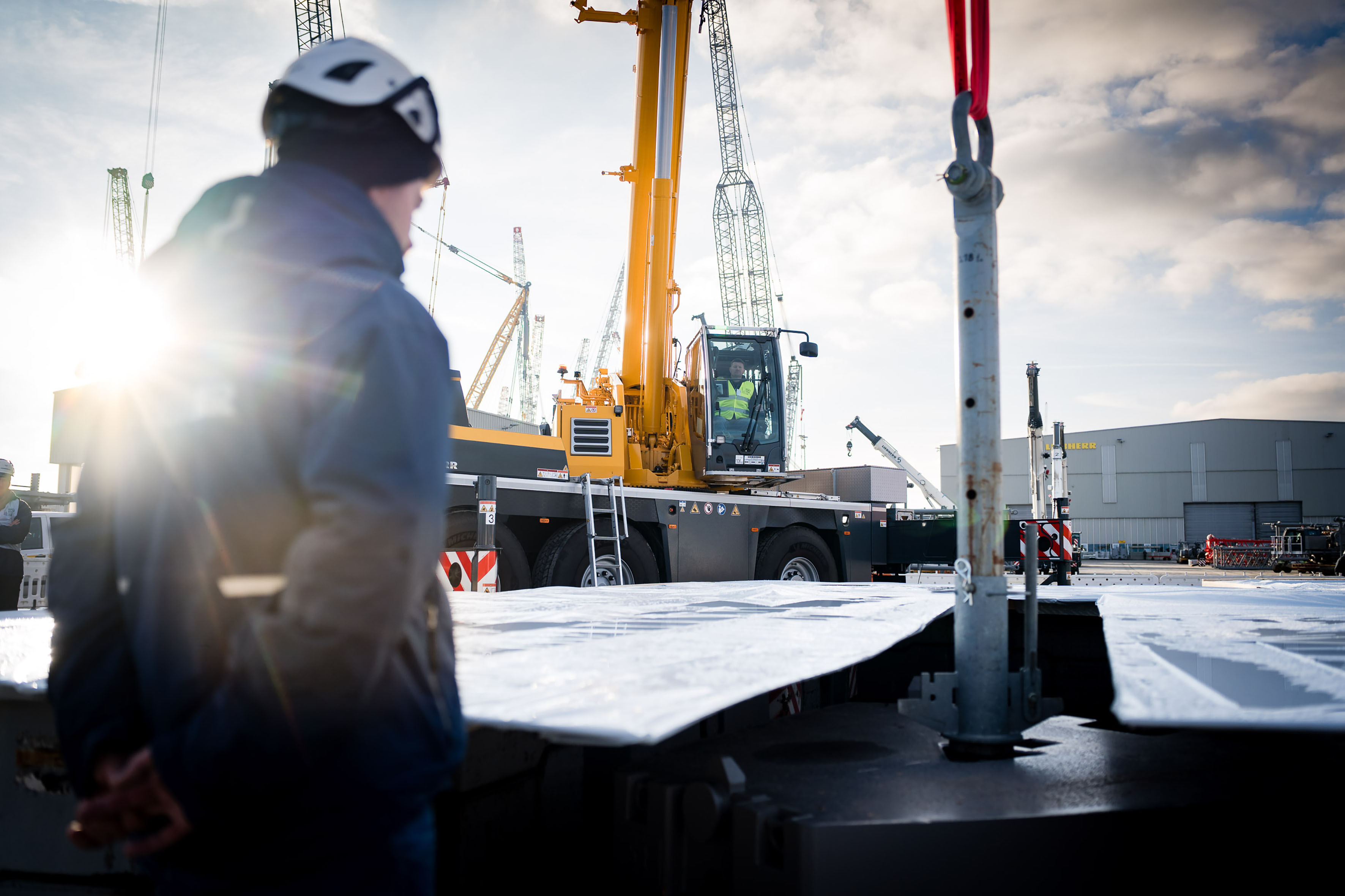 Mobile crane operator, courtesy of Liebherr