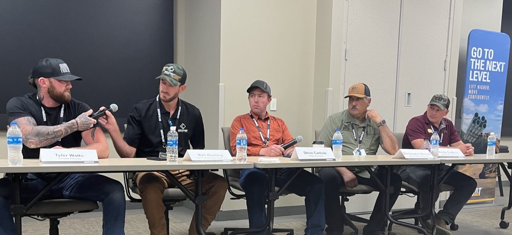 Tyler Watts (Ironside Forestry), Matt Rushing (Aphalt & Concrete Repair Inc.), Steve Carlisle (Phaze Concrete), Christopher Maroun (Miracle Farms Landscaping), and Andy DuBois (Miracle Farms Landscaping)