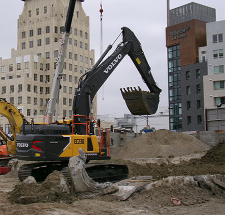 Volvo CE EC230 Electric excavator on jobsite