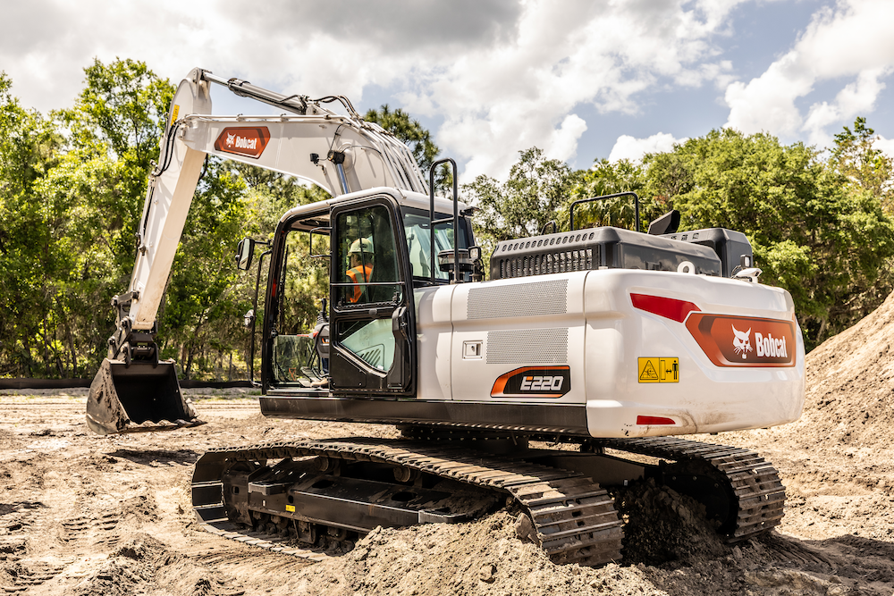 large Bobcat excavator on jobsite