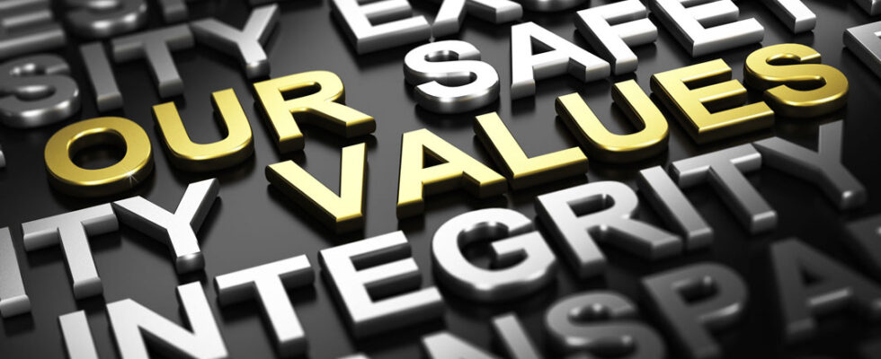 Workplace safety values and integrity
