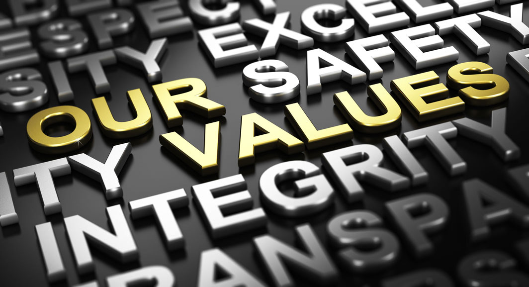 Workplace safety values and integrity